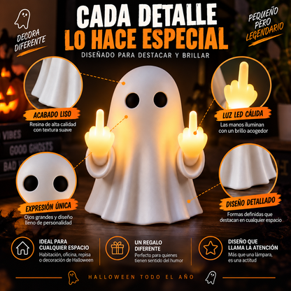 👻 Fantasma LED Dedo Medio Halloween