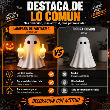 👻 Fantasma LED Dedo Medio Halloween